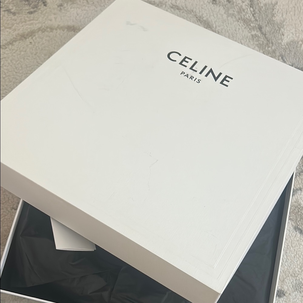 Celine Black Triomphe Cap with Cream Logo - Picture 3 of 7